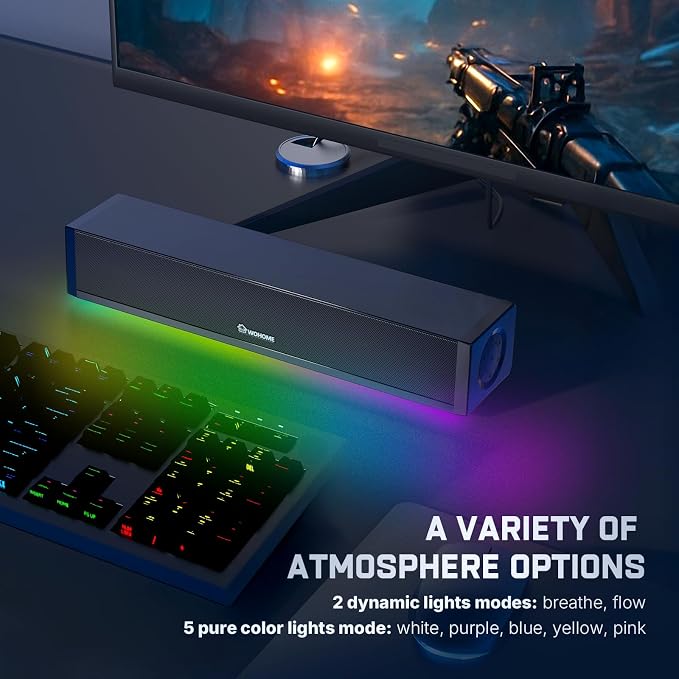 Wohome 2.1 Computer Speakers for Desktop PC, DC Powered Laptop Gaming Speakers