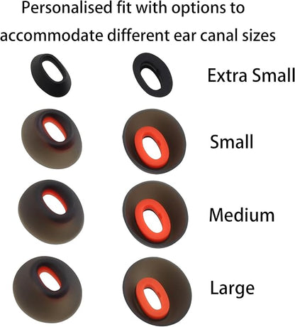 Replacement Silicone Ear Tips for JBL Tune Flex Wireless Earbuds, 8 Pairs