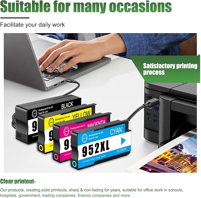 952XL High Yield Ink Cartridges Combo Pack Replacement