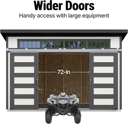 Handy Home Products Palisade 12x8 Do-it-Yourself Wooden Storage Shed with Floor Kit- Does not Include Paint and Roofing Shingles