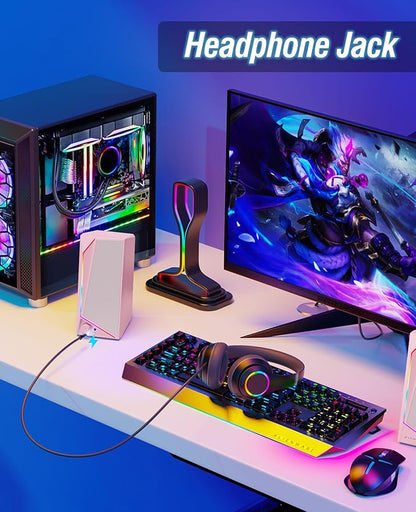 LENRUE Computer Speakers, USB/USB-C Powered PC Speakers
