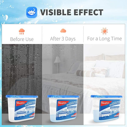 Vacplus Moisture Absorbers 6 Pack, 10.5 Oz Portable Humidity Absorber Boxes