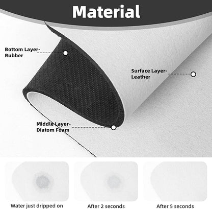 Faucet Draining Mat For Kitchen Sink, Palm Leaves Tropical Diatom Mud Absorbent