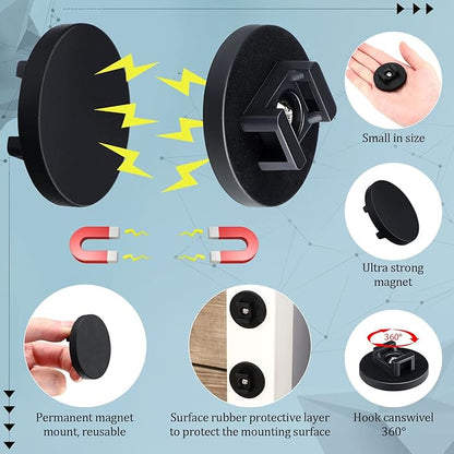 Yookeer 230 Pieces Magnetic Zip Tie Mount Multipurpose Cable Holder Magnets