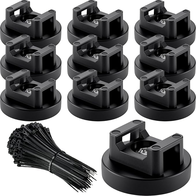 Yookeer 60 Pieces Magnetic Zip Tie Mount Multipurpose Cable Holder Magnets