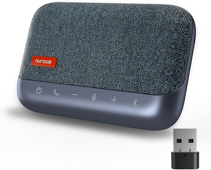NUROUM A15 Conference Speaker and Microphone, Portable&Scalable Bluetooth