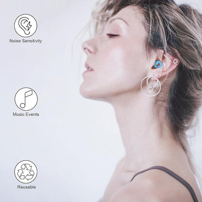 Ear Plugs for Noise Cancelling Ear Protection EarPlugs for Sleep, 8 Size Eartips