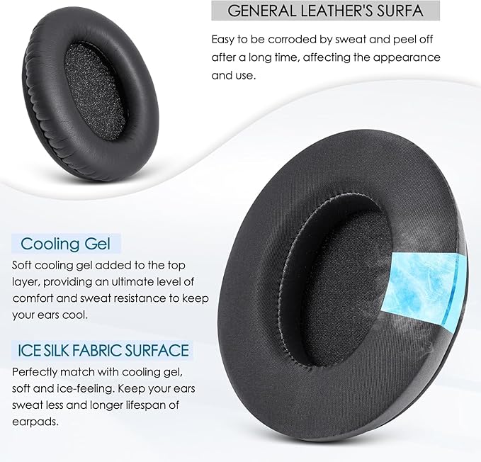 GVOEARS Cooling Gel Replacement Ear Pads