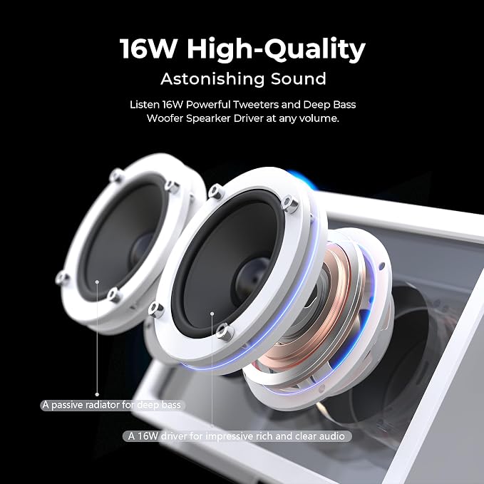 Cassette Portable Bluetooth Speaker, 16W Minimalist Speakers Bluetooth Wireless