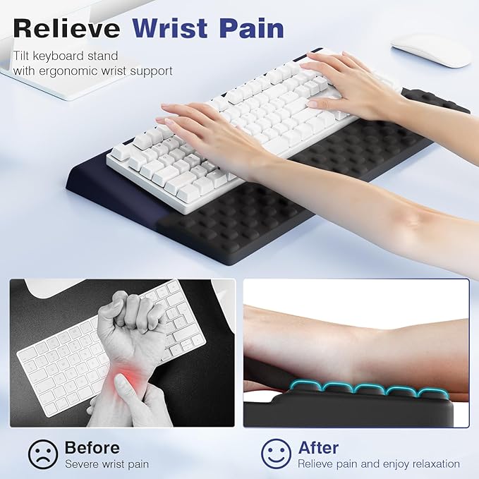 Ospelelf Ergonomic Keyboard Wrist Rest Stand Riser Holder Pad