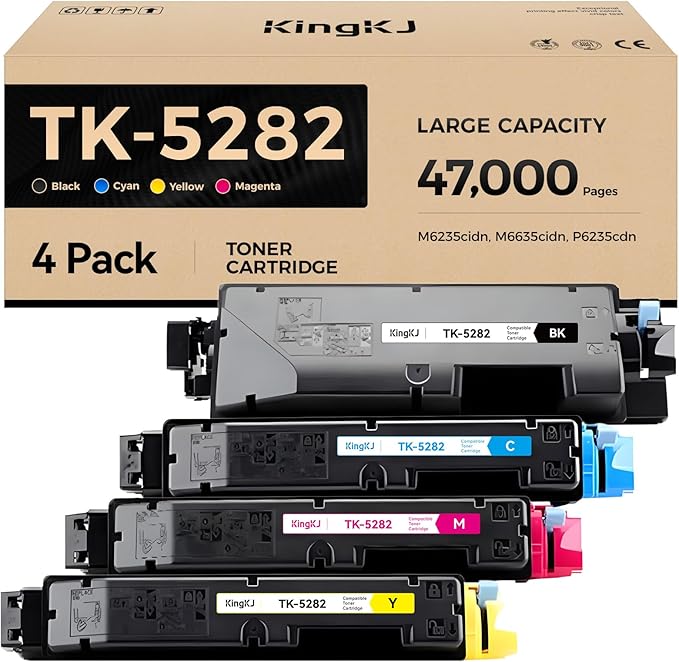 TK5282 TK-5282 Toner Cartridges 4-Pack High Yield Replacement