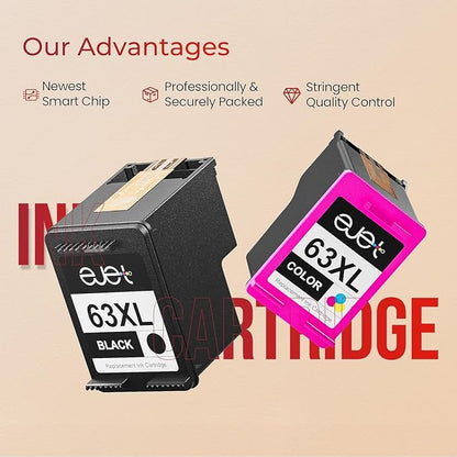 ejet 63XL Ink Cartridge Combo Pack Replacement