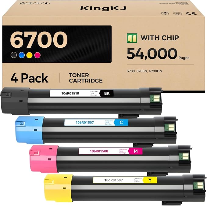 Phaser 6700 High Capacity Toner Cartridge Set 4-Pack Replacement