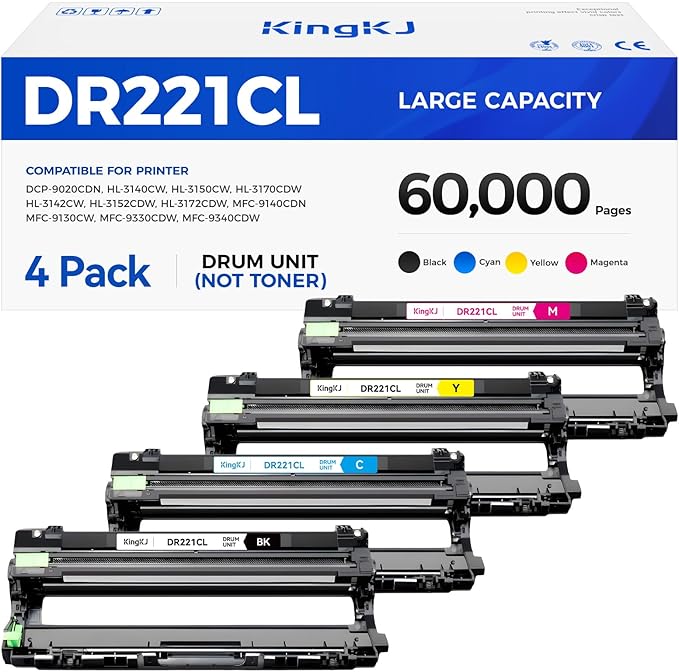 DR221CL Drum Unit4-Pack Black Cyan Yellow Magent Compatible