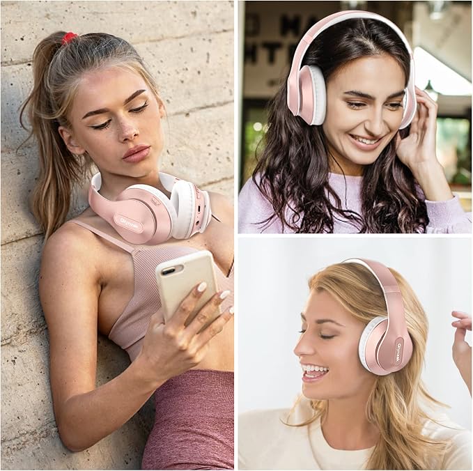 Wireless Bluetooth Headphones Over Ear 65H Playtime HiFi Stereo Headset