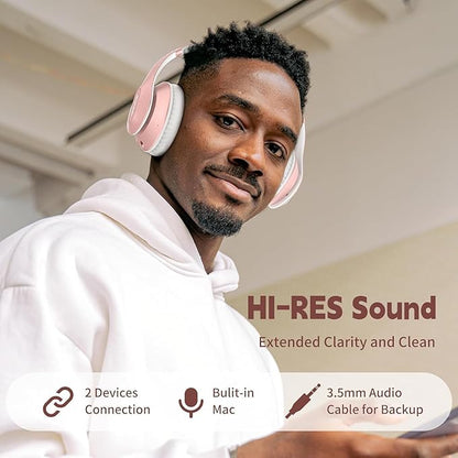 Wireless Bluetooth Headphones Over Ear 65H Playtime HiFi Stereo Headset