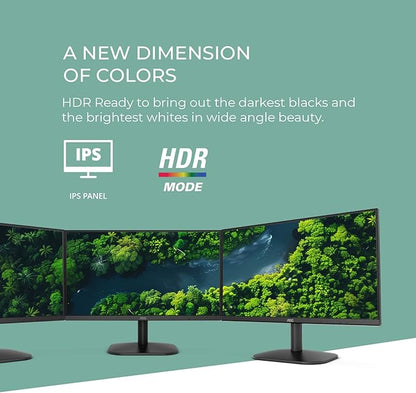 AOC 27B35H3 27" Casual Gaming Monitor, IPS Panel, Full HD (1920 x 1080) 120Hz, 1ms, Adaptive Sync, VGA & HDMI, Flicker-Free, Low Blue Light, HDR Ready, VESA, Tilt Adjust, Eco-Friendly