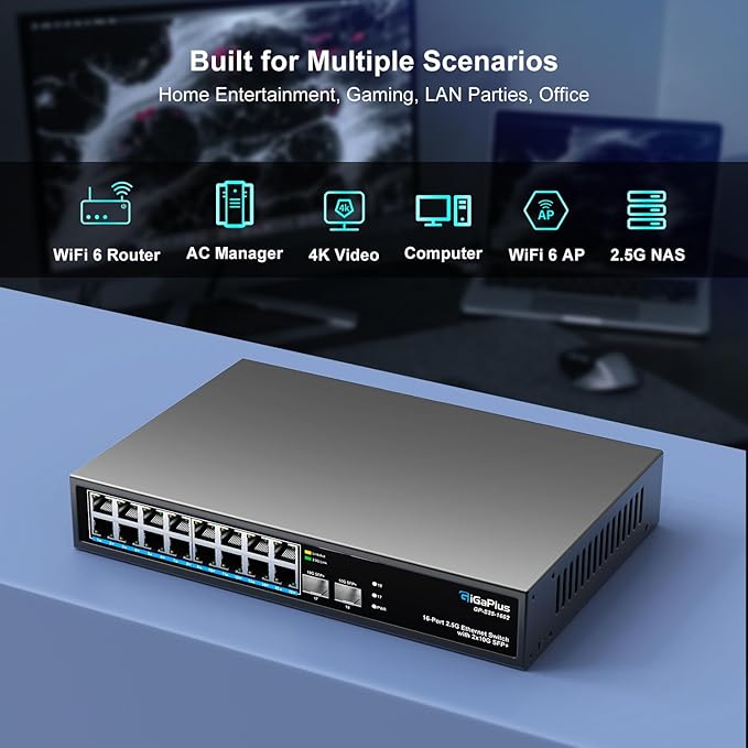 18 Port 2.5Gb Unmanaged Ethernet Switch