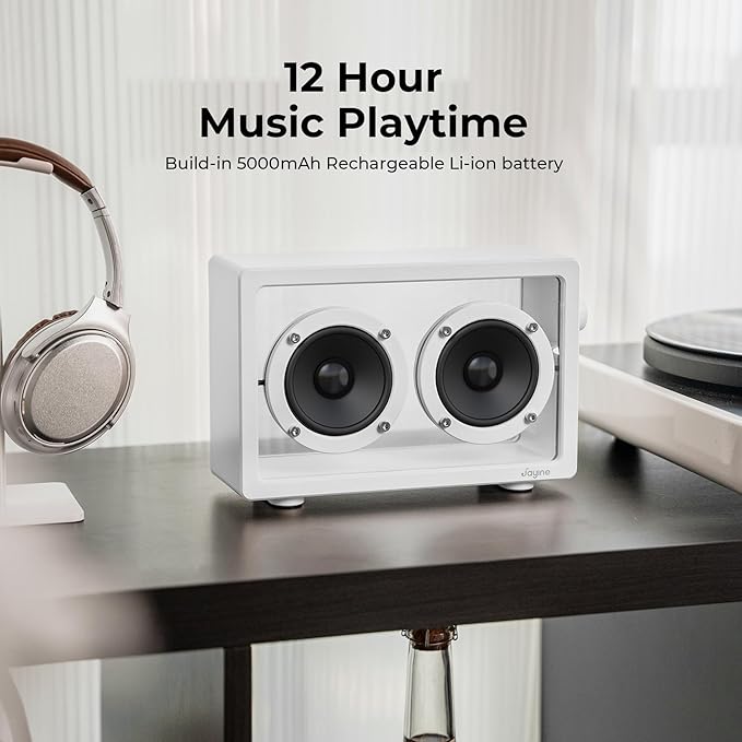 Cassette Portable Bluetooth Speaker, 16W Minimalist Speakers Bluetooth Wireless
