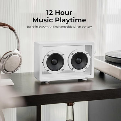 Cassette Portable Bluetooth Speaker, 16W Minimalist Speakers Bluetooth Wireless
