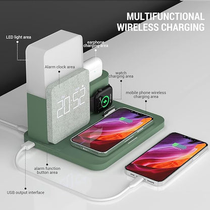 Wireless Charging Station, iPhone 3 in 1 Fast 15W Wireless Charger