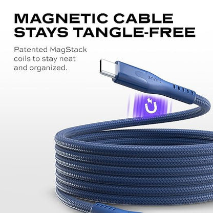 Statik MagStack Pro USB C to USB C Cable, Magnetic Type C Charger Fast Charging