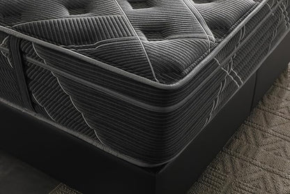 Ottomanson King 13" Luxury Black vSilver Eurotop Mattress - Inspired by The Space Race - Medium-Firm Hybrid Comfort - Made in USA - Premium Quilted Cover - Fiberglass-Free - Bed in a Box