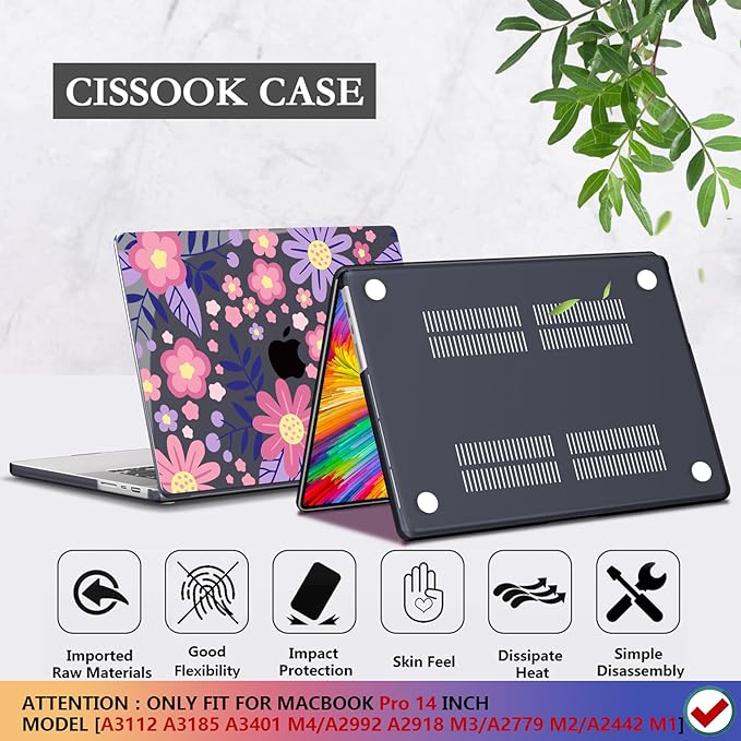 CISSOOK Compatible with MacBook Pro 14 inch 2025 2024-2021 Release M4 M3 M2 M1