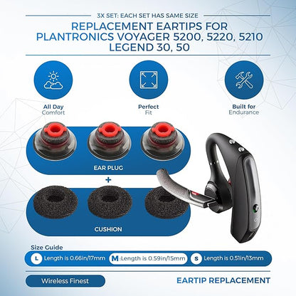 3X Ultra Comfort Eartips Ear Buds Replacement Earphone Ear Tips Kits Earpads