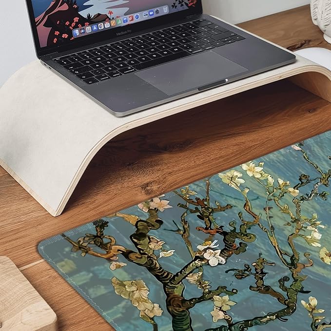 Almond Blossoms Large Mouse Pad, Gaming Keyboard Desk Pad, Extended Mouse Mat