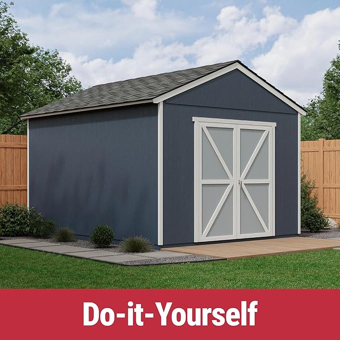Handy Home Products Rookwood 10x14 Do-It-Yourself Wooden Storage Shed with Floor No Color