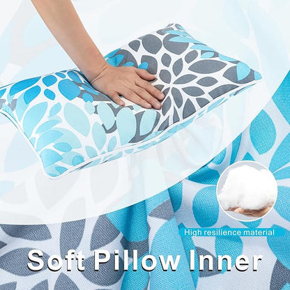 Outdoor Lumbar Pillows - Decorative Pillows with Insert Included Set of 2 Outdoor Pillows for Patio Furniture 12x20 Inch