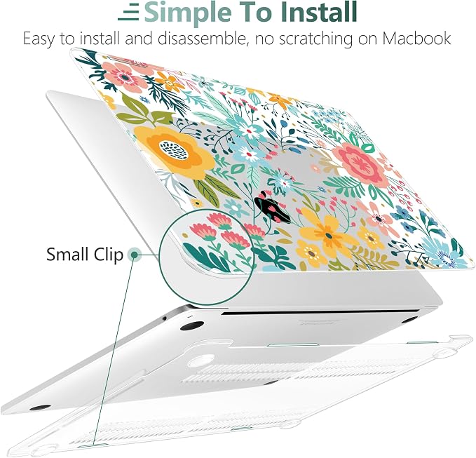 TWOLSKOO Compatible with MacBook Pro 13 inch Case 2023-2016 A2338 M2/M1 A2251