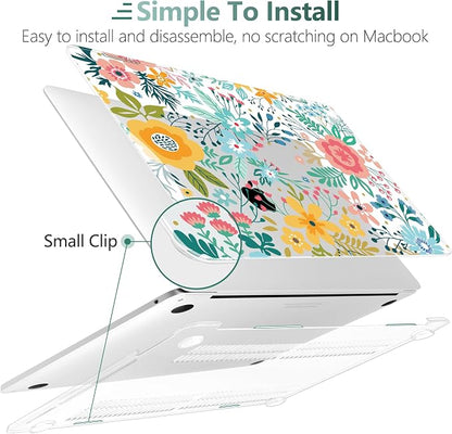 TWOLSKOO Compatible with MacBook Pro 13 inch Case 2023-2016 A2338 M2/M1 A2251