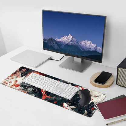 Koi Fish Large Mouse Pad, Gaming Keyboard Desk Pad, Extended Mouse Mat Non-Slip