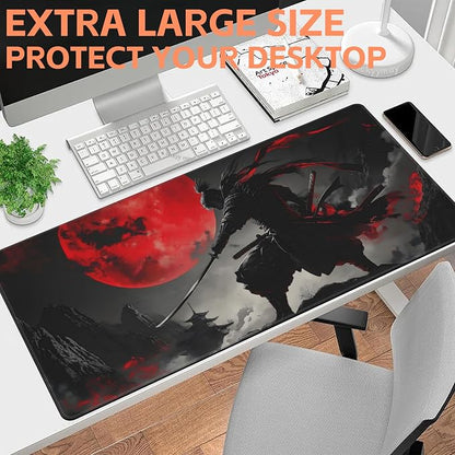 Mouse Pad Large Anime Samurai Non-Slip Gaming Desk Mat