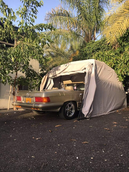 Ikuby Medium Car Shelter - Foldable, Retractable, Lockable, Durable