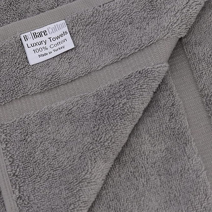 Luxury Hotel & Spa Collection Highly Absorbent, Quick Dry 100% Turkish Cotton 700 GSM, Eco Friendly Towel, for Bathroom Dobby Border Soft Bath Towel Set 27 X 54 -Gray, Bath Towels - Set of 4