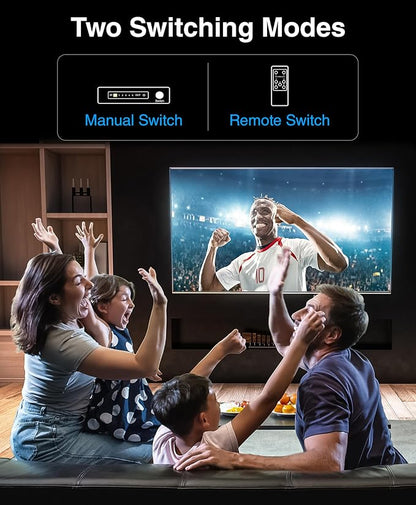 BlueRigger 4K HDMI Switch 5 in 1 Out – Compatible