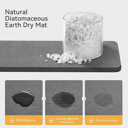 Yofidra Sink Caddy With Stone Drying Tray: Stainless Steel Soap Dispenser