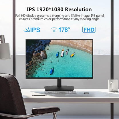 24 inch Monitor, Z-Edge Computer Monitor, Full HD 1920 x 1080p IPS 100Hz PC Monitor with HDMI, VGA, Frameless, U24I Anti-Glare Screen