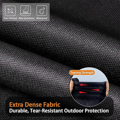 Kinetrail Grill Cover, Universal 58" BBQ Grill Cover for Outdoor Grill, Waterproof, Weather Resistant, Fade Resistant Gas Grill Cover with Adjustable Double Straps for Weber, Char-broil, Nexgrill, etc