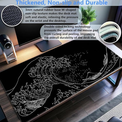 Japanese Great Wave Off Kanagawa Gaming Mouse Pad