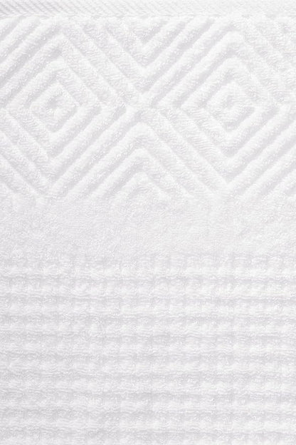 Texere 100% Organic Cotton Jacquard 650 GSM Premium Bath Towel Sets - Extra Absorbent Quick Dry and Plush (Cable, Estate Blue, 2 Bath & 2 Hand Towels)