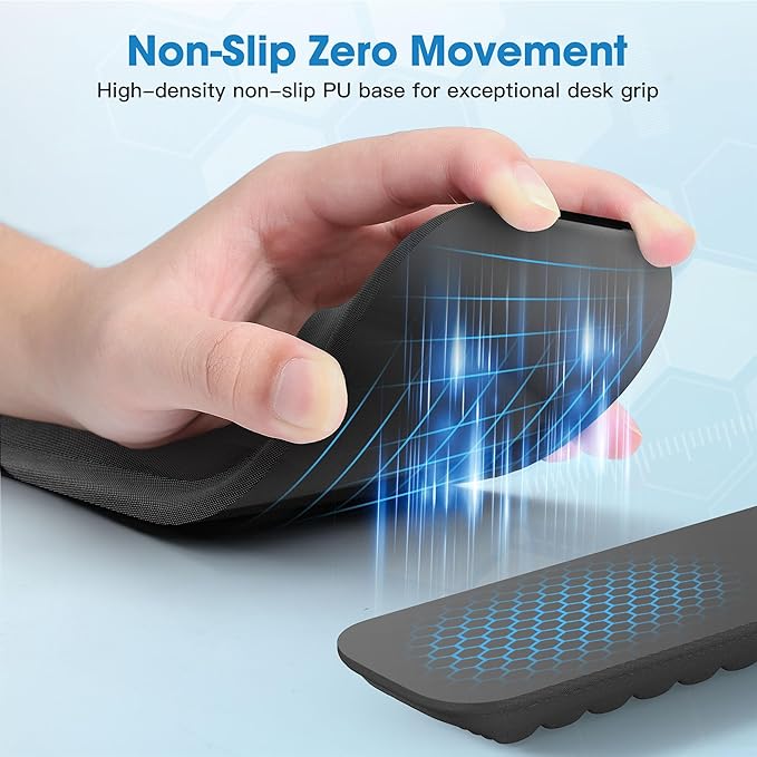 MEKASS Ergonomic Wrist Rest for Keyboard and Mouse, Soft Memory Foam Keyboard
