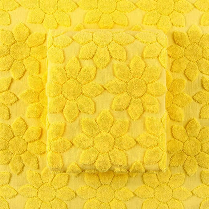 Quera 2 Pack Hand Towels Spring Summer Flower Yellow Sunflower Bathroom Decorative Towels Set for Drying, Cleaning, Cooking, Holiday 13.7'' x 29.5''