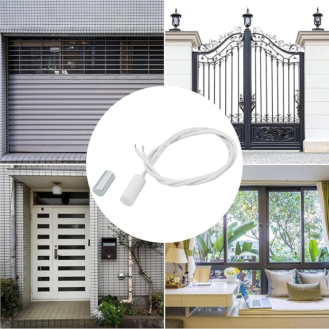10PCS Recessed Wired Security Window Door Contact Sensor, Normally Closed NC