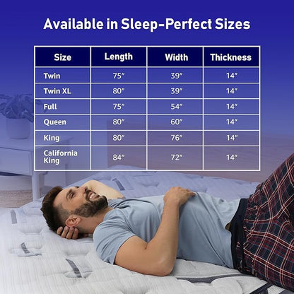 REVO Sleep Gel Memory Foam Mattress, 14-Inch Queen – Cooling Mattress with Contouring Gel Foam, Pressure Relief & Balanced Support – Soft, Breathable Comfort for Deep Sleep