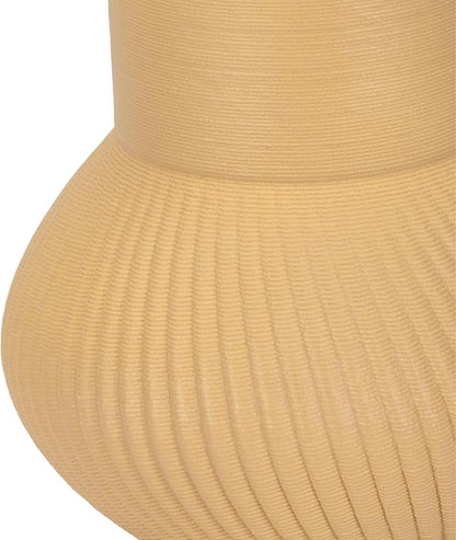 Ceramic Vase for Living Room Decor – Home Decor Accent for Bedroom, Table Accent, House, and Room Decor Display – 3D Printed Designed Flower Vase and Office Decor – 12" Brown
