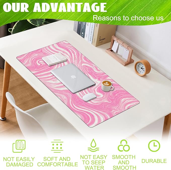 Desk Pad, Flow Liquid Waves Large Gaming Mouse Pad